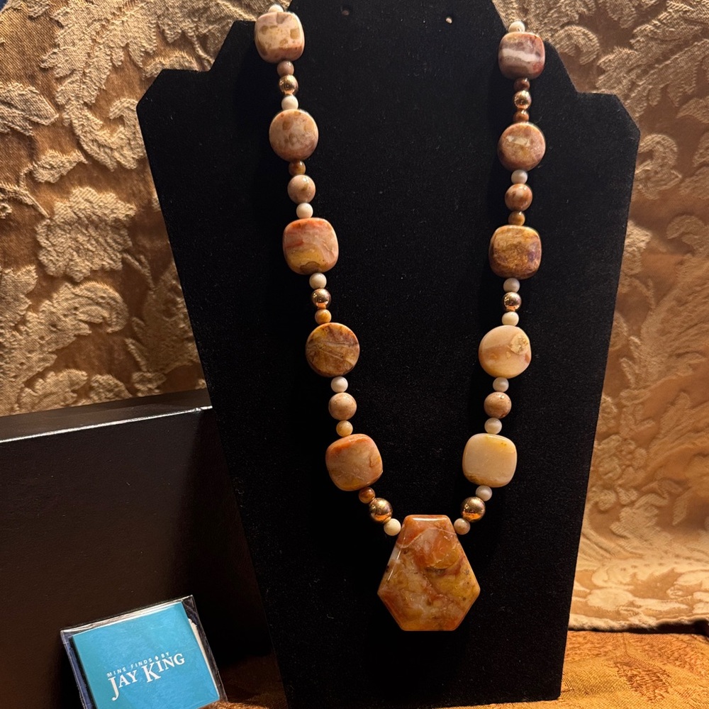 Jay King Natural Stone Necklace (32–36” Adjustable)